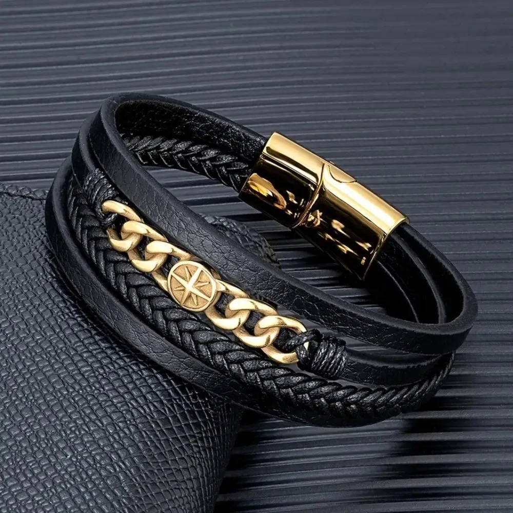 Black & Gold Mariner Bracelet